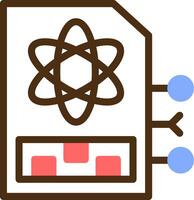 quantistico memoria colore pieno icona vettore