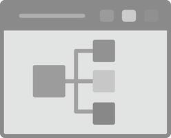 in linea diagramma di flusso vettore icona