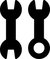 icona del glifo con chiave inglese vettore