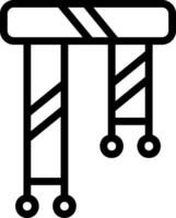icona della linea della sciarpa vettore