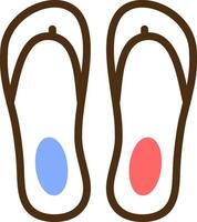 Flip flop colore pieno icona vettore