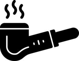 icona del glifo con pipa da fumo vettore