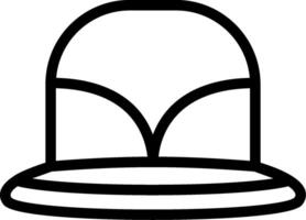 safari cappello linea icona vettore