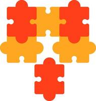 puzzle pezzi adattamento insieme simboleggiante allineamento piatto icona vettore