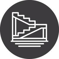 le scale schema cerchio icona vettore