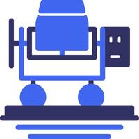 calcestruzzo miscelatore solido Due colore icona vettore