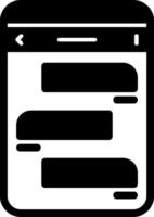 icona del glifo dei messaggi vettore