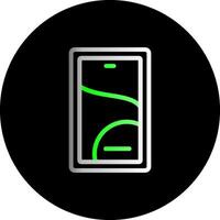 smartphone doppio pendenza cerchio icona vettore