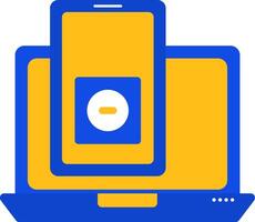 smartphone App piatto Due colore icona vettore