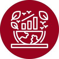 verde economia schema cerchio icona vettore