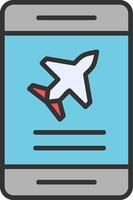 aereo biglietto prenotazione vettore icona