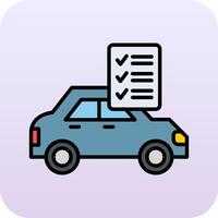 auto lista di controllo vettore icona