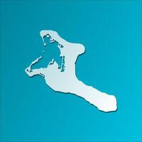 vettore isolato semplificato illustrazione icona con blu silhouette di kiribati carta geografica. buio blu sfondo