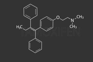 tamoxifene molecolare scheletrico chimico formula vettore