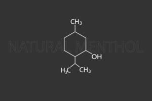 naturale mentolo molecolare scheletrico chimico formula vettore