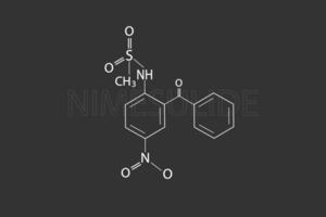 nimesulide molecolare scheletrico chimico formula vettore