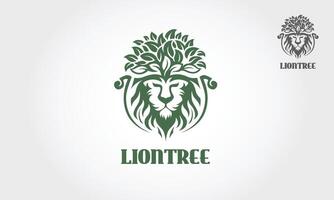 Leone albero vettore logo modello. Questo logo design per tutti creativo attività commerciale.