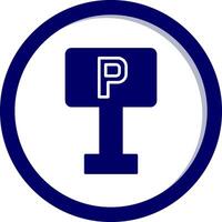 parcheggio cartello vettore icona