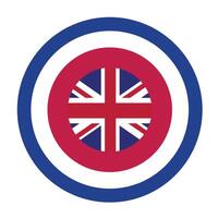 Capitano Gran Bretagna scudo cartone animato grafico illustrazione vettore