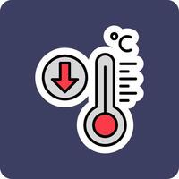 Basso temperatura vettore icona