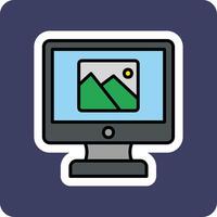computer galleria vettore icona