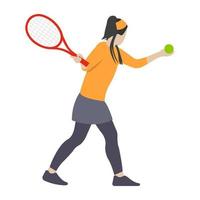 concetti di gioco del tennis vettore