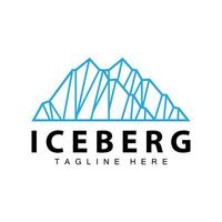 iceberg logo, Antartide logo disegno, semplice natura paesaggio vettore illustrazione modello