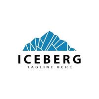 iceberg logo, Antartide logo disegno, semplice natura paesaggio vettore illustrazione modello