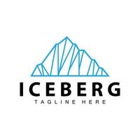 iceberg logo, Antartide logo disegno, semplice natura paesaggio vettore illustrazione modello