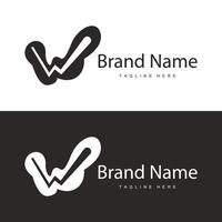 w lettera logo nel semplice stile lusso Prodotto marca modello illustrazione vettore