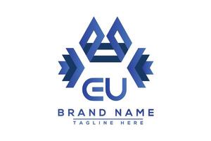 blu Unione Europea lettera logo design. vettore logo design per attività commerciale.