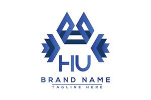 lettera eh blu logo design. vettore logo design per attività commerciale.