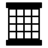 prigioniero finestra griglia grattugiare prigione prigione concetto icona nero colore vettore illustrazione Immagine piatto stile