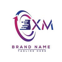xm lettera logo design. vettore logo design per attività commerciale.