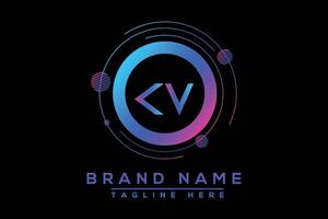 kv lettera logo design. vettore logo design per attività commerciale.