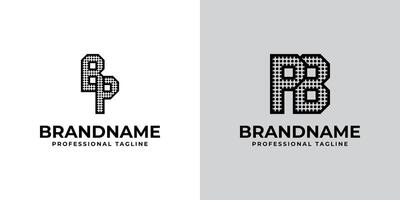 lettere bp e pb punto monogramma logo, adatto per attività commerciale con bp o pb iniziali vettore