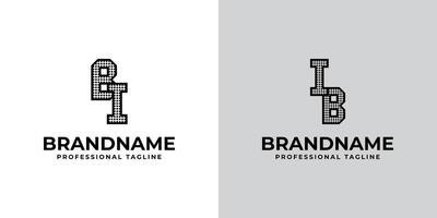 lettere bi e ib punto monogramma logo, adatto per attività commerciale con bi o ib iniziali vettore