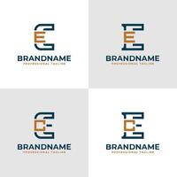 elegante lettere ce e ec monogramma logo, adatto per attività commerciale con ce o ec iniziali vettore