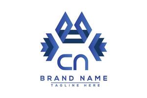 lettera cn blu logo design. vettore logo design per attività commerciale.