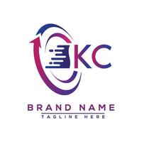 kc lettera logo design. vettore logo design per attività commerciale.