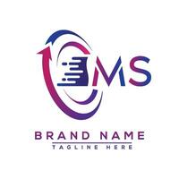 SM lettera logo design. vettore logo design per attività commerciale.