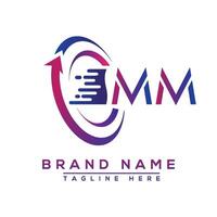 mm lettera logo design. vettore logo design per attività commerciale.