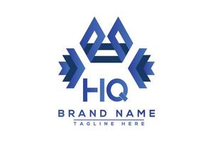 blu hq lettera logo design. vettore logo design per attività commerciale.