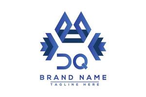 lettera dq blu logo design. vettore logo design per attività commerciale.