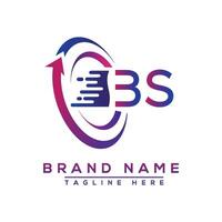 bs lettera logo design. vettore logo design per attività commerciale.