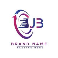 jb lettera logo design. vettore logo design per attività commerciale.