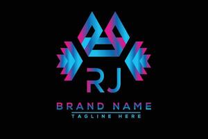 rj lettera logo design. vettore logo design per attività commerciale.