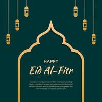 contento eid al-Fitr sfondo vettore