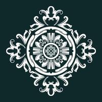 vettore Vintage ▾ mandala ornamento o fiore