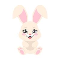 Pasqua carino coniglietto. vettore cartone animato illustrazione